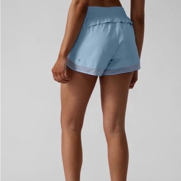 Athleta Pants - Athleta Blue Mesh Racer Shorts 4” Small Hiking Camping Outdoor